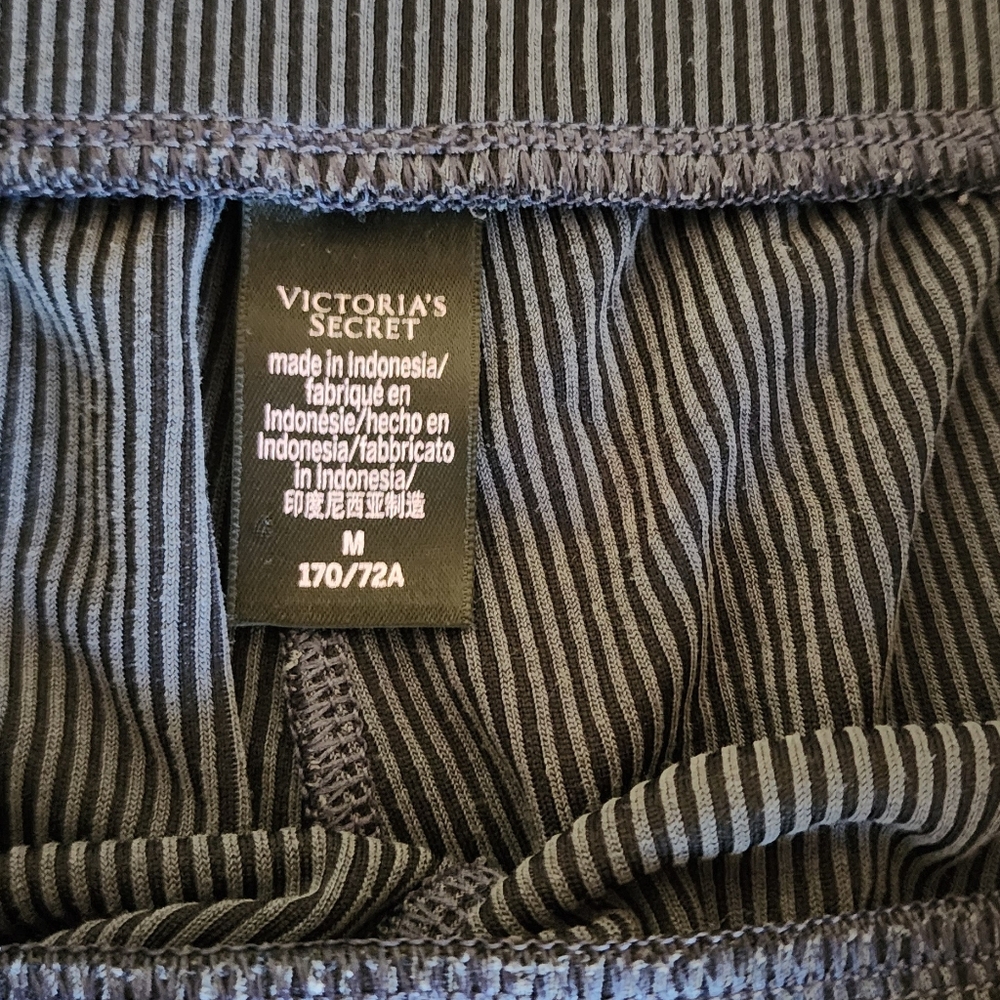 Victoria Secret Grey RibbedJogger Pants Sz M - Picture 5 of 8